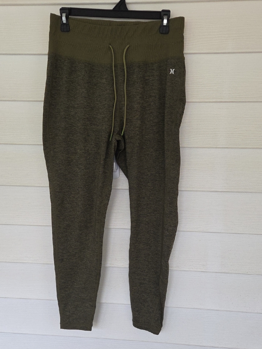 Hurley Olive Green Women's Joggers with Drawstring Waist